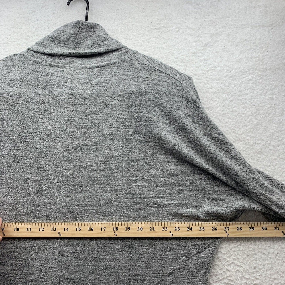 Lucky Brand Sweater Womens Large Heather Gray Relaxed Cowl Neck Soft Thin Preppy - Picture 11 of 16